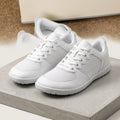 marching band shoes — Close up showing the breathable fabric and precise stitching of casual wide toe sneakers, their quality