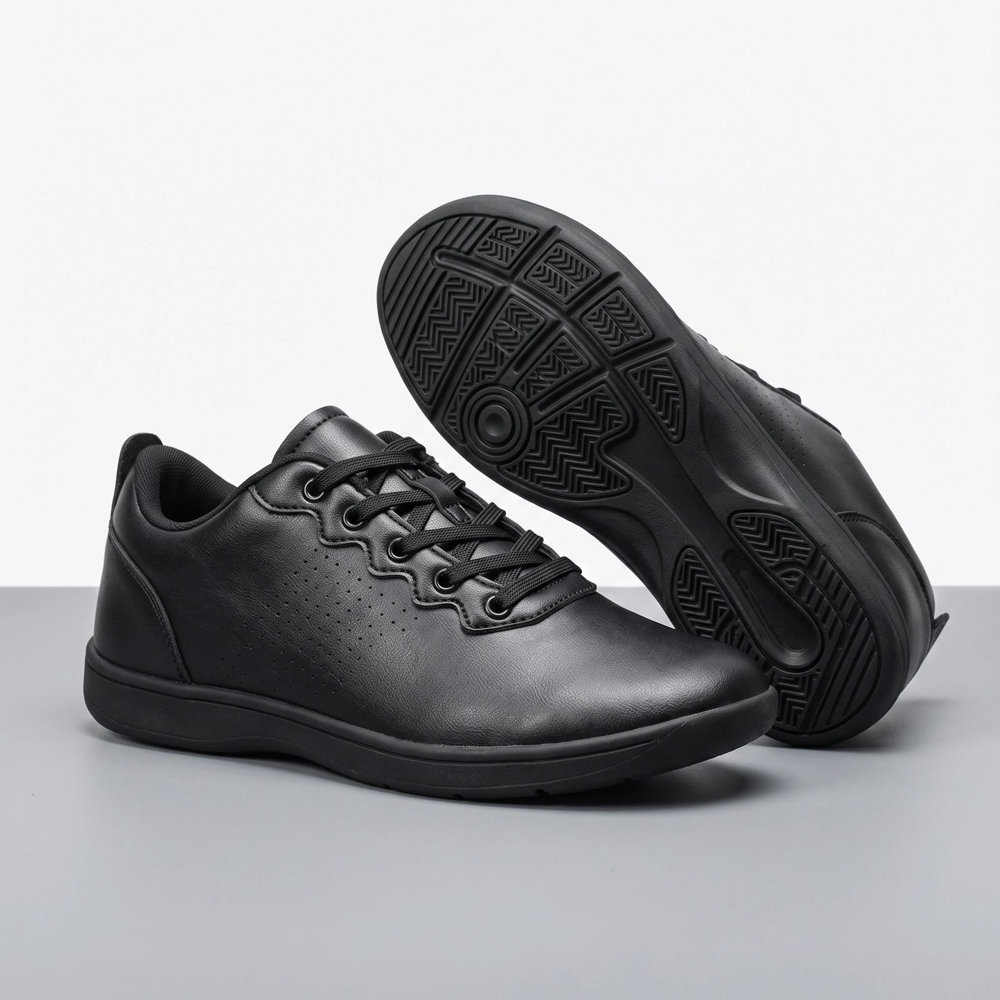 marching band shoes — Close up view of the breathable artificial leather blend fabric and precise stitching details — view 12