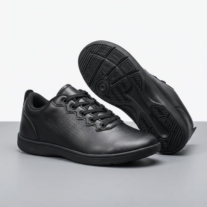 marching band shoes — Close up view of the breathable artificial leather blend fabric and precise stitching details — view 12