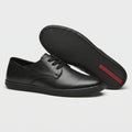 Close up view of the breathable fabric and precise stitching comfortable lace marching band shoes, showing quality
