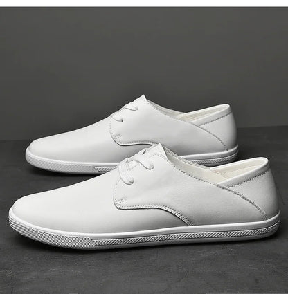 White marching band shoes with lace up design and textured sole, side view — 24 — view 10