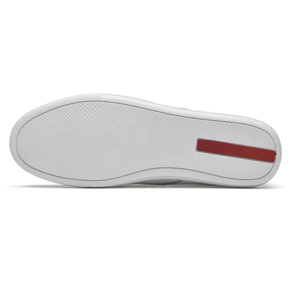 Marching band shoes — White shoe sole with textured grip and red accent stripe — view 4 — view 3