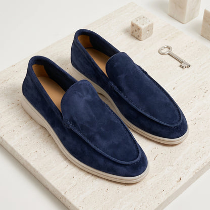 Close up view showing the premium Pu leather texture and precise stitching details of Timeless Oxford Loafers, their — view 6