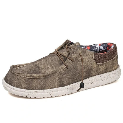 Lightweight breathable oxford loafers in brown with textured sole and floral interior pattern — view 3 — view 4