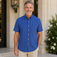 Navy Windowpane