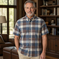 Taupe & Slate Plaid