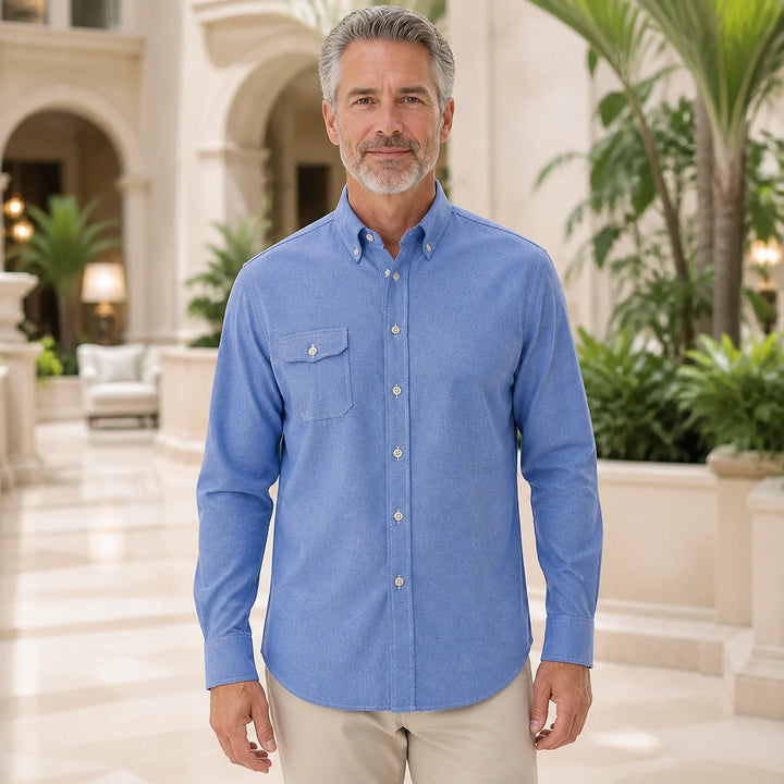 Blue Oxford Shirt — Full Front