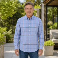 Light Blue Multicolor Windowpane
