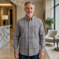 Gray Multicolor Windowpane