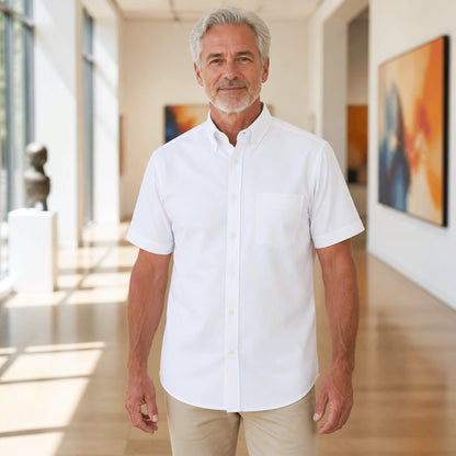 White Oxford Shirt — Full Front — view 11