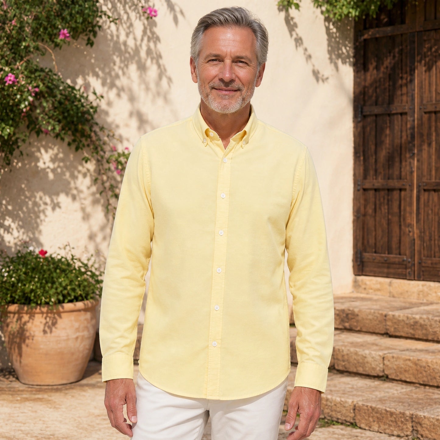 Professional mature man wearing the exact classic comfortable Oxford shirt — view 21