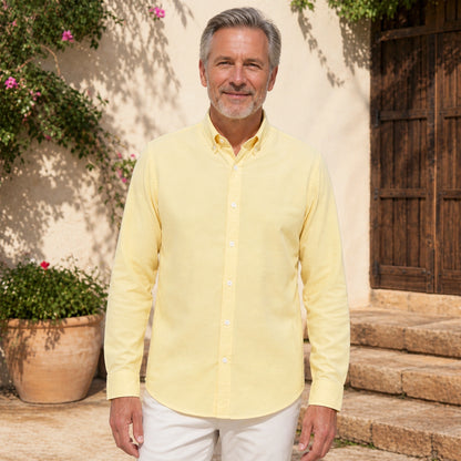 Professional mature man wearing the exact classic comfortable Oxford shirt — view 21