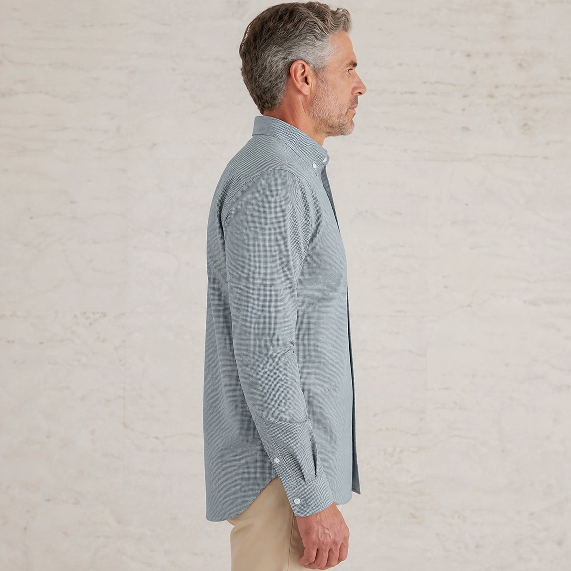 Professional mature man wearing the exact classic comfortable Oxford shirt — view 26