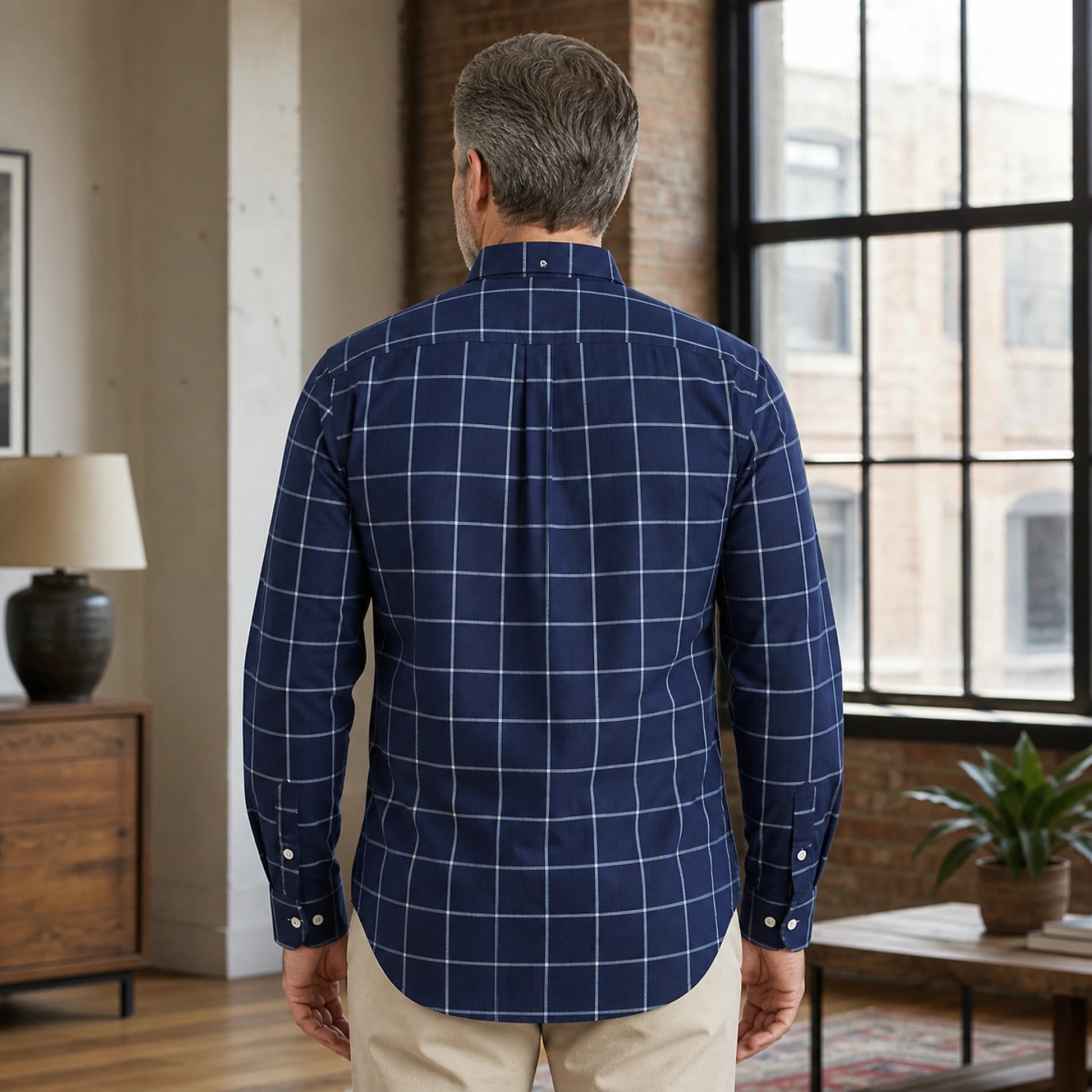 Professional mature man wearing the exact classic comfortable Oxford shirt — view 27