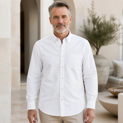 White Oxford Shirt Front View — view 15