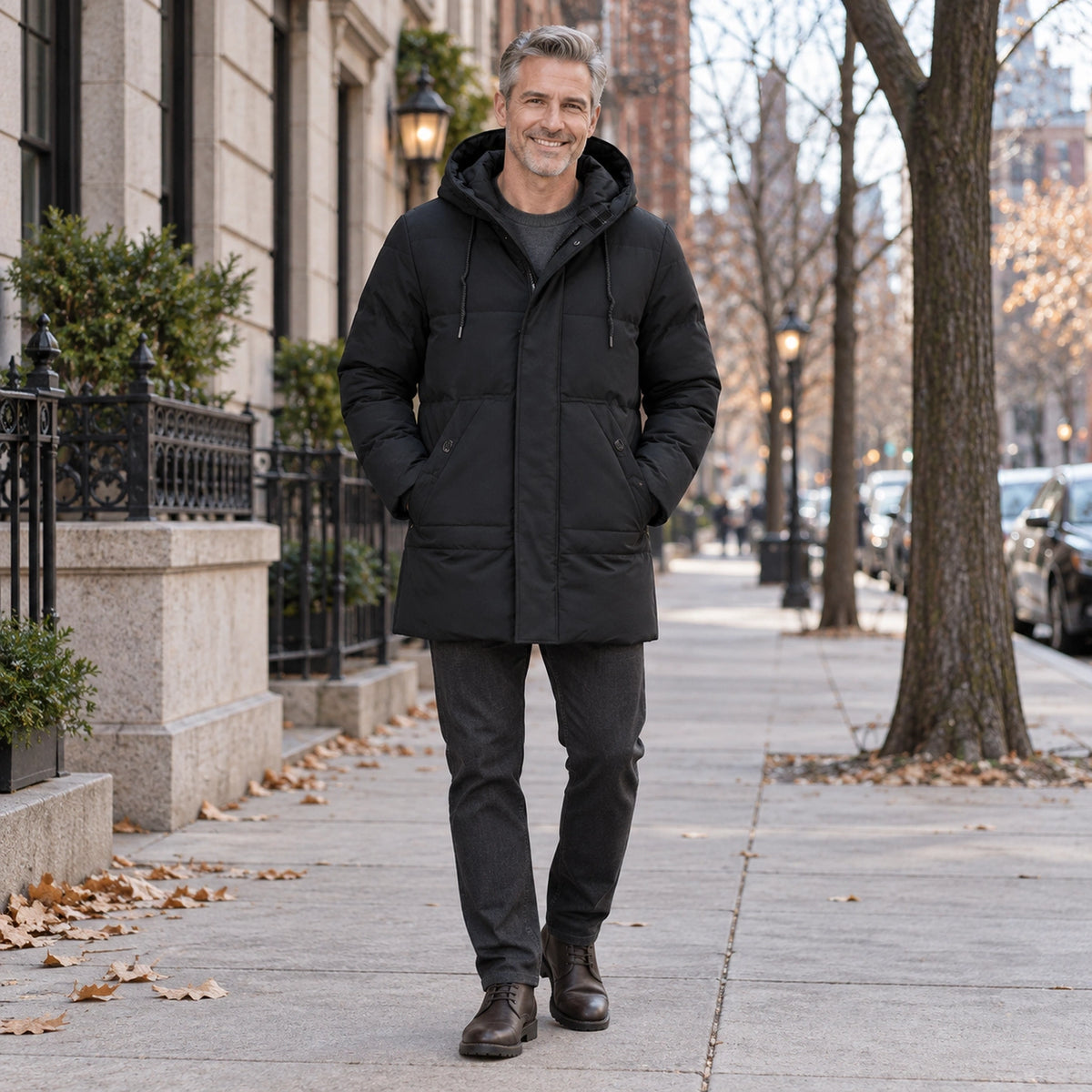 parka coat — Laurin Black 1 — view 6