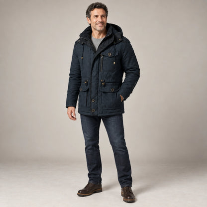 parka coat — Carlos Black alternate angle — view 5