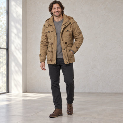 parka coat — Immanuel Tan three quarter view — view 4