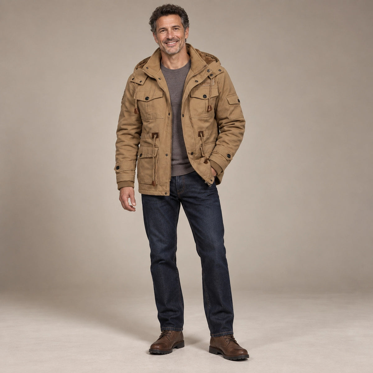 parka coat — Immanuel Tan alternate angle — view 5