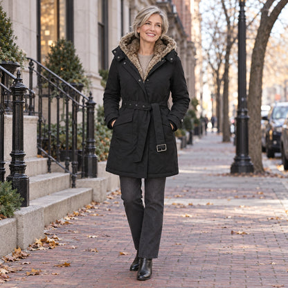 parka coat — Belinda Black 1 — view 6