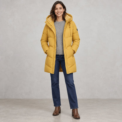 parka coat — Emelie Mustard Yellow front — view 4