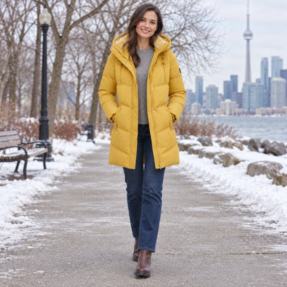 parka coat — Emelie Mustard Yellow 2 — view 8