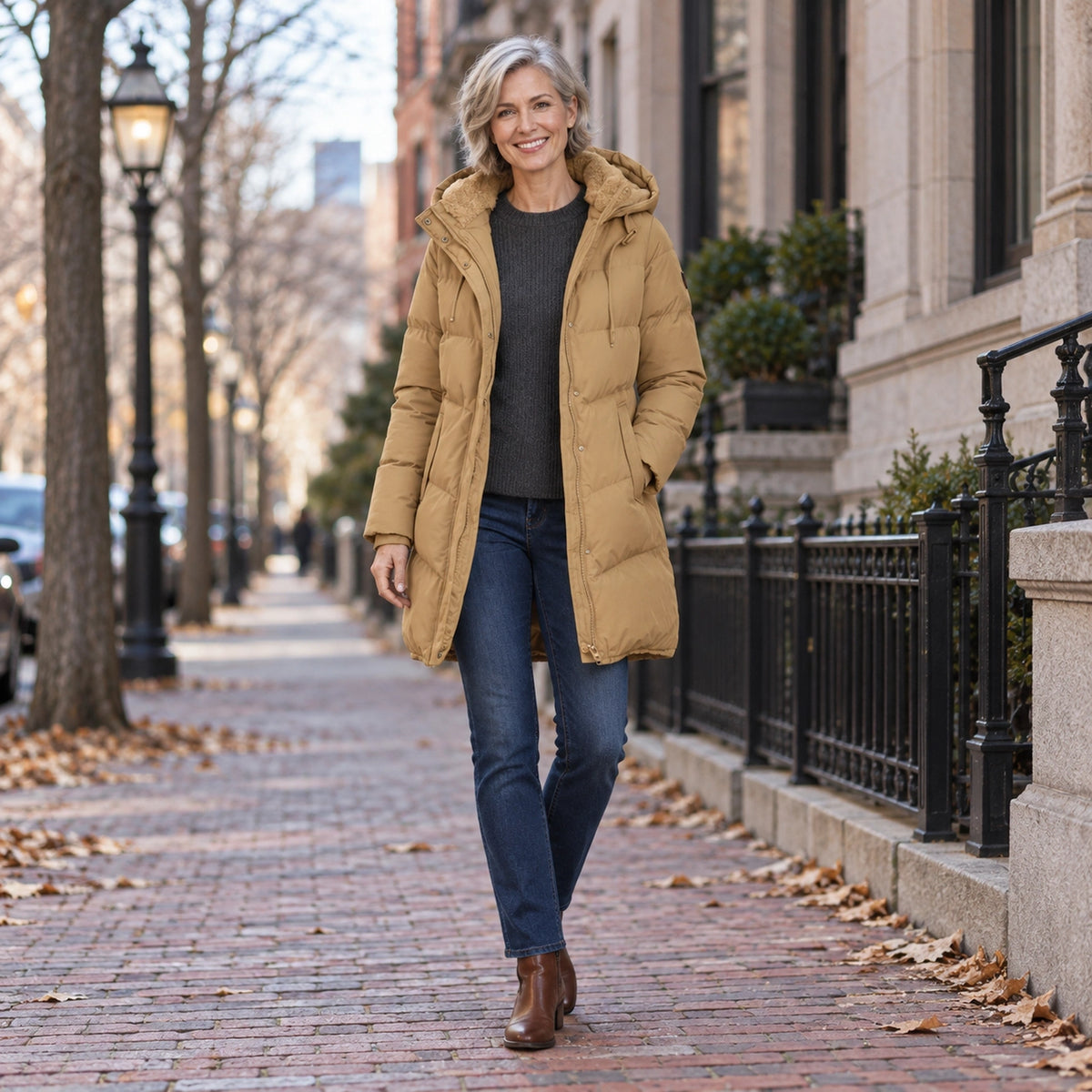 parka coat — Emelie Camel 1 — view 6