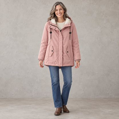 parka coat — Aurora Dusty Pink front — view 6