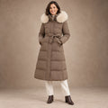 parka coat — Victoria Taupe Brown