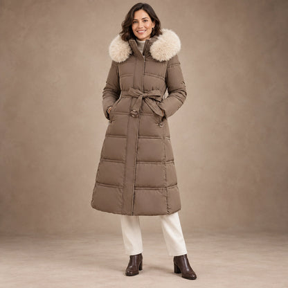 parka coat — Victoria Taupe Brown