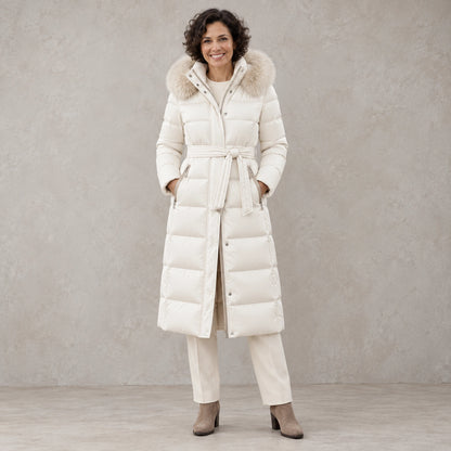 parka coat — Victoria Cream front — view 2