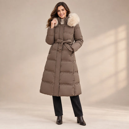 parka coat — Victoria Taupe Brown alternate angle — view 5