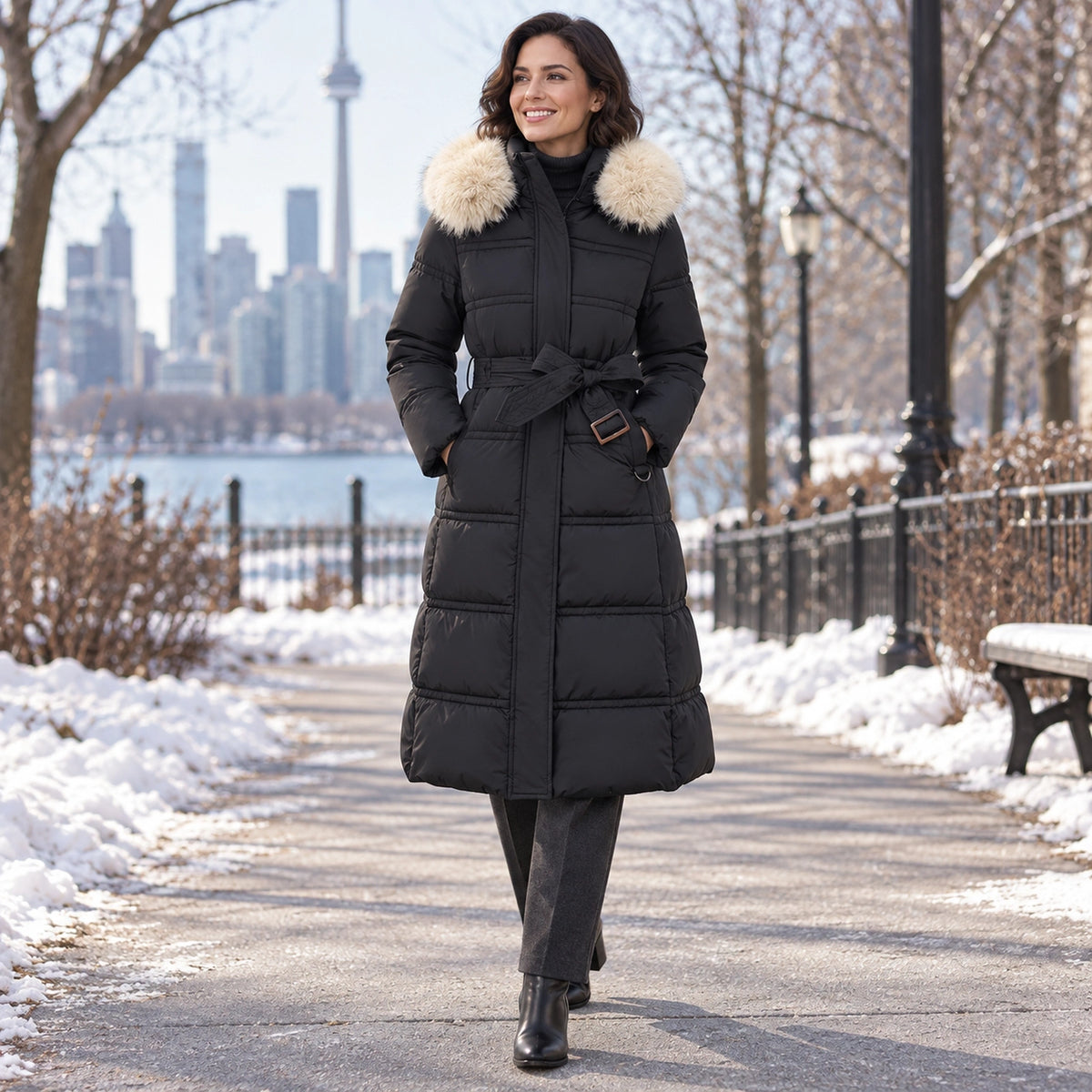 parka coat — Victoria Black 2 — view 7