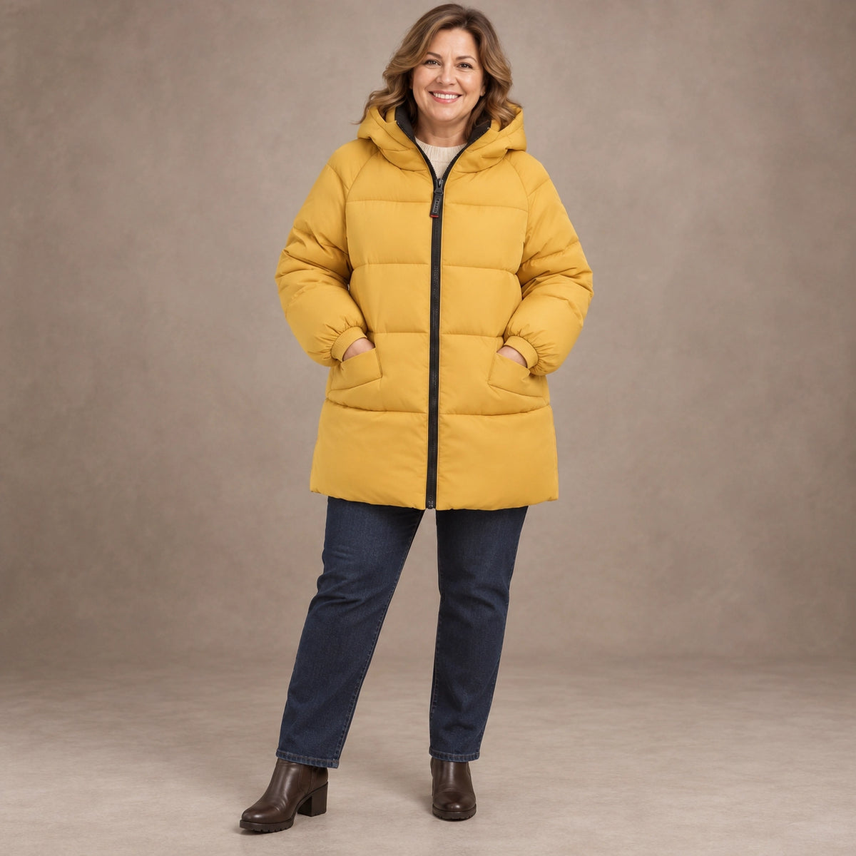 parka coat — Aurora Mustard Yellow