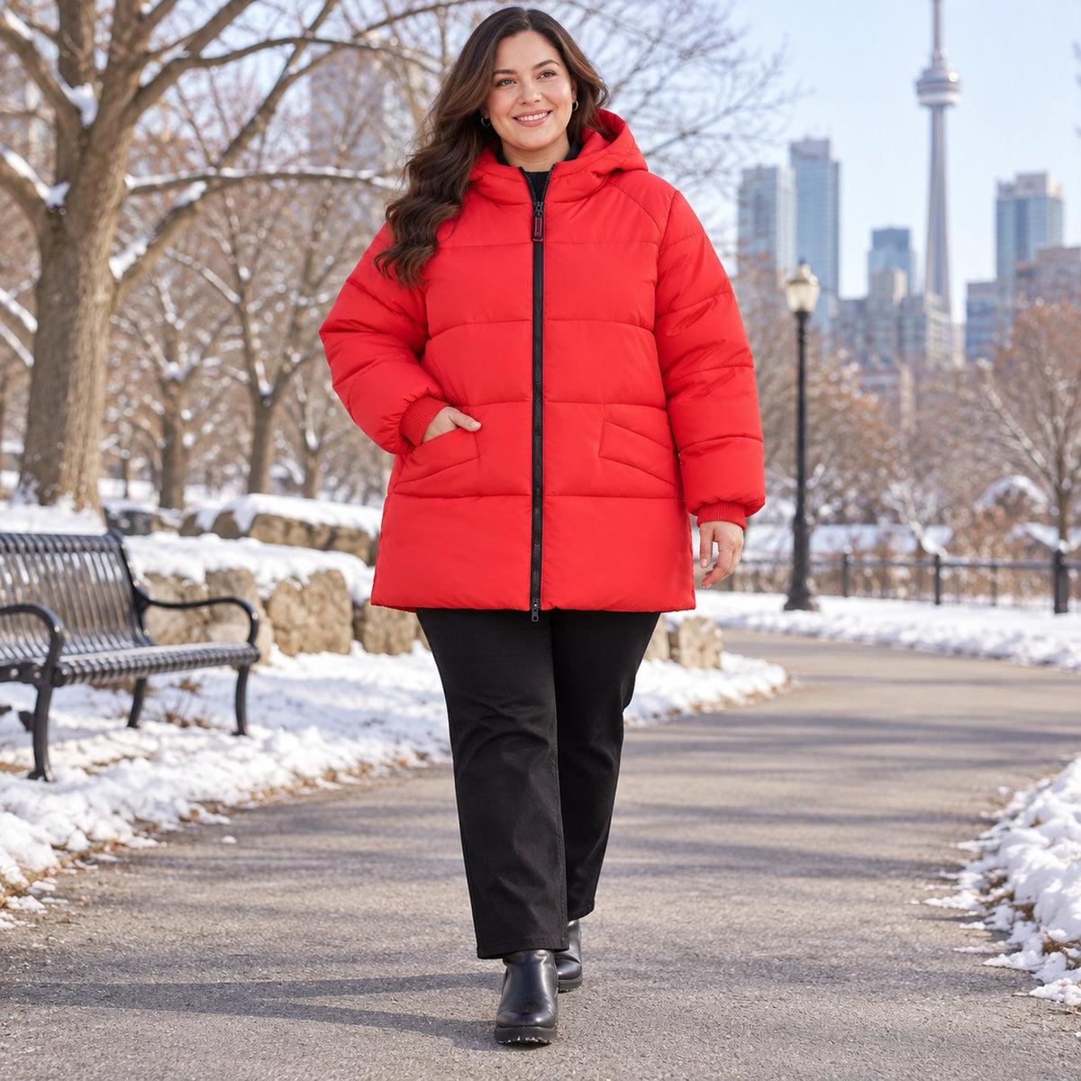 parka coat — Aurora Red 2 — view 8