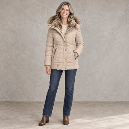parka coat — Henrietta Beige front — view 3