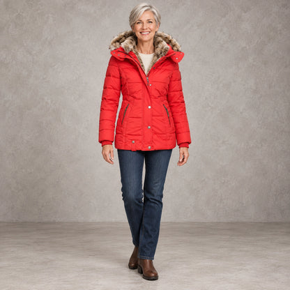 parka coat — Henrietta Red front — view 6