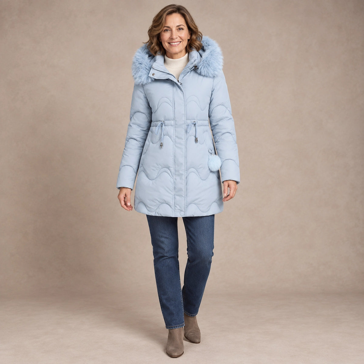 parka coat — Lana Light Blue