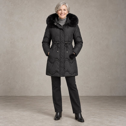 parka coat — Lana Black front — view 3