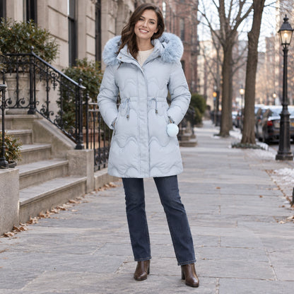 parka coat — Lana Light Blue 1 — view 8