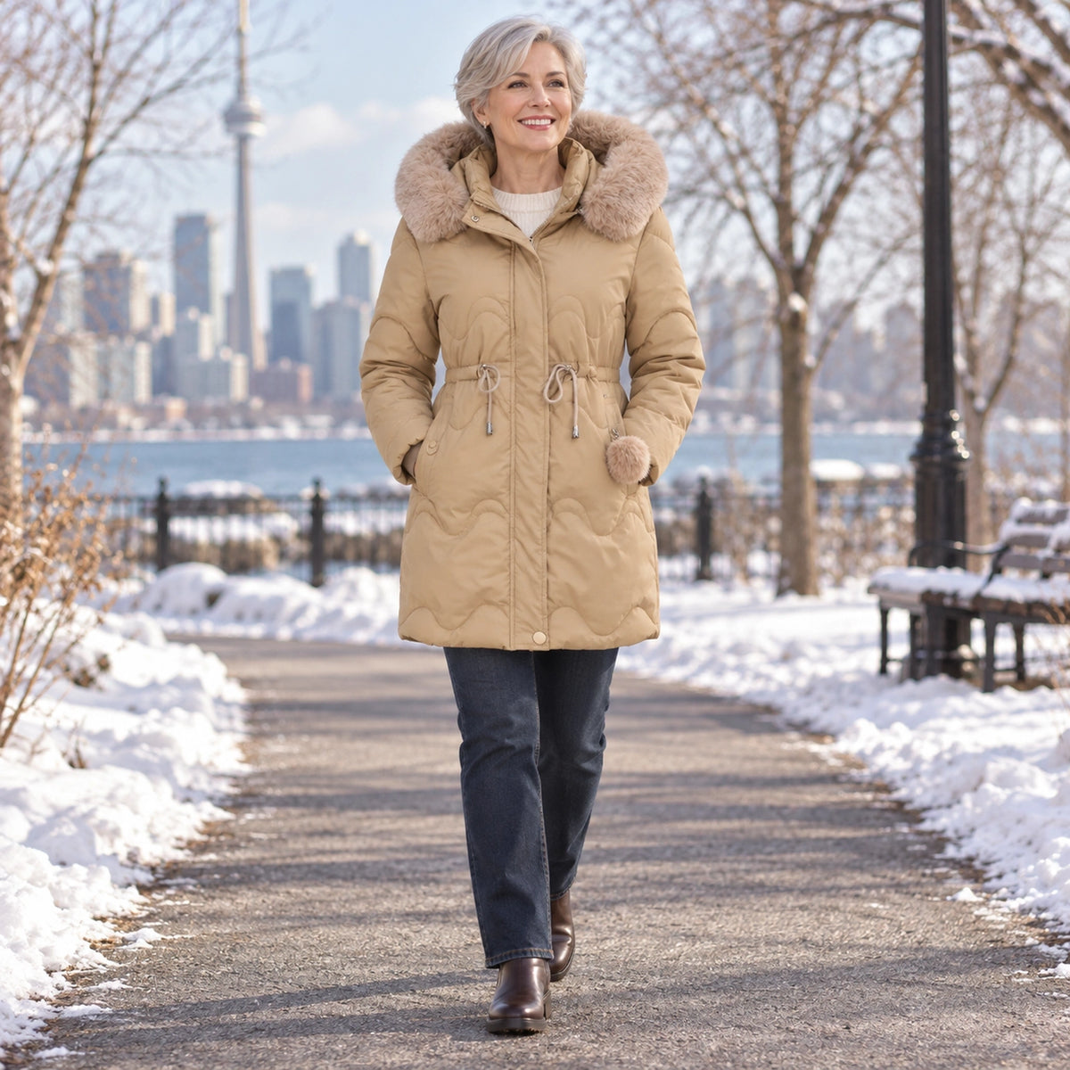 parka coat — Lana Tan 2 — view 9