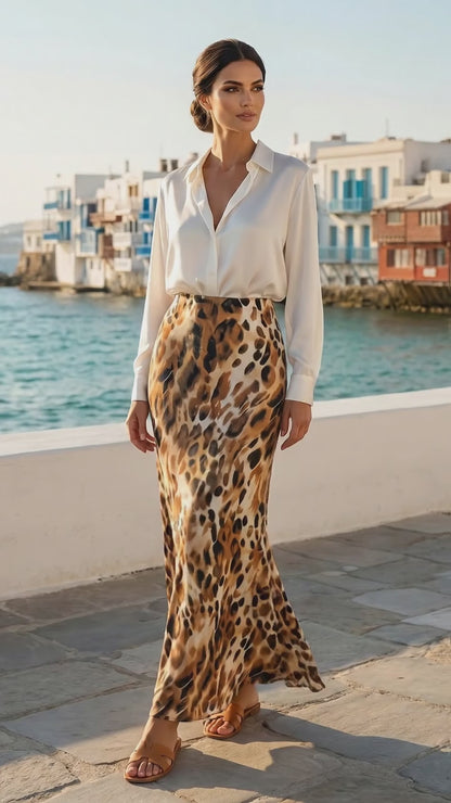 Charlotte | Womens Flattering Lightweight Summer Maxi Skirt