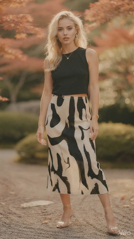 Charlotte | Womens Chic Pleated Autumn Midi Skirt