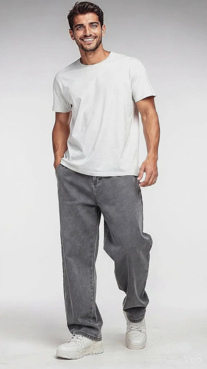 Lucas | Relaxed Wide-Leg Denim Pants