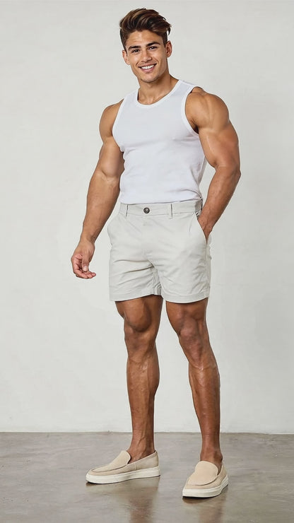 Jude | Mens Athletic Fit Stretch Chino Shorts
