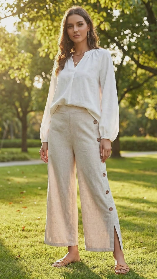 Mia | Womens Effortless Chic Summer Linen Pants