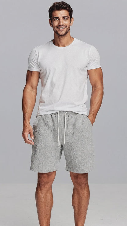 Michael | Mens Relaxed Loose Waffle Shorts