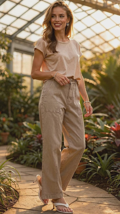 Emma | Stylish Utility Straight Leg Jeans