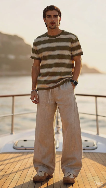 Serhio | Mens Relaxed Lightweight Summer Trousers