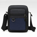 Blue sling bag complete front view